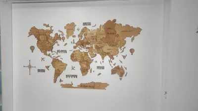 Декоративные карта мира 3D 2D