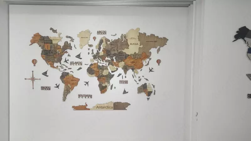 1 400 000 so'm Dekorativ Dunyo xaritasi 3D 2D