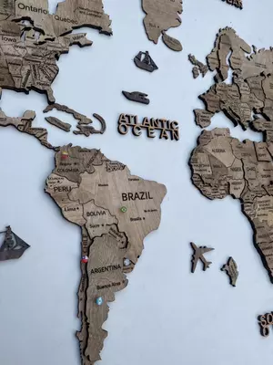 3D Карты мира естественных цветах от 890000 сум - WOODLYWORLD