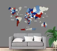 3D dunyo xaritasi boshqa ranglarda