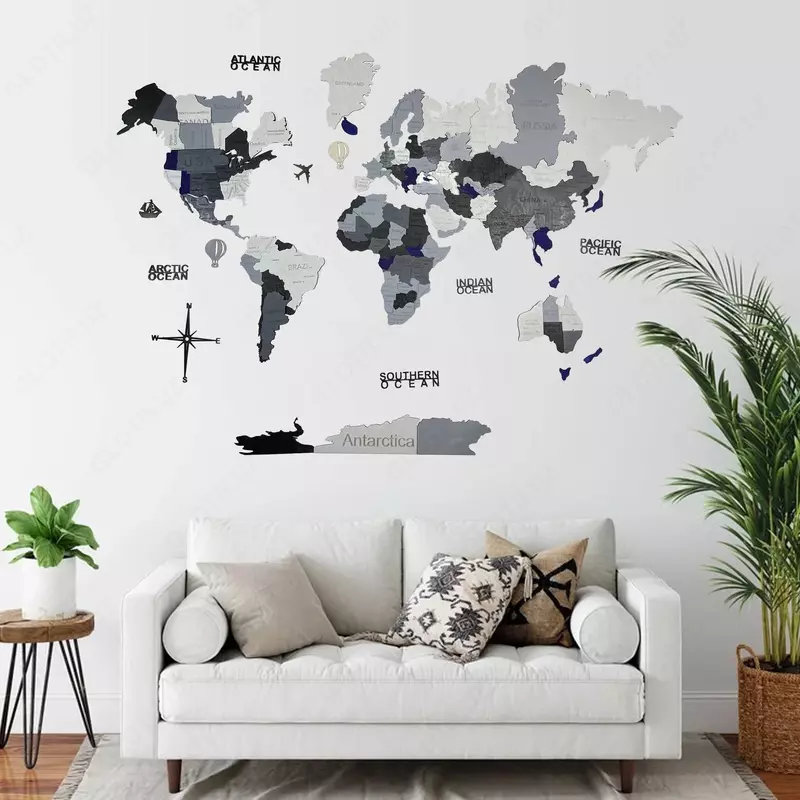 1 475 000 so'm 3D dunyo xaritasi boshqa ranglarda