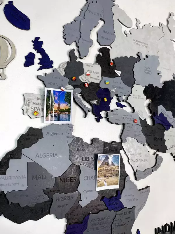 3D dunyo xaritasi boshqa ranglarda Chakana savdo