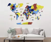 3D dunyo xaritasi boshqa ranglarda Xaritalar