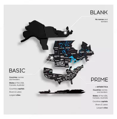 825 000 сум / шт. Подарок для близких 3Д Карта Мира
