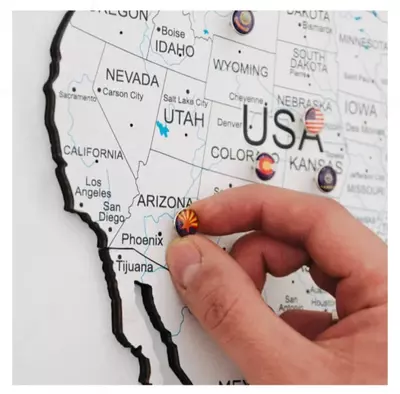 Подарок для близких 3Д Карта Мира WOODLYWORLD