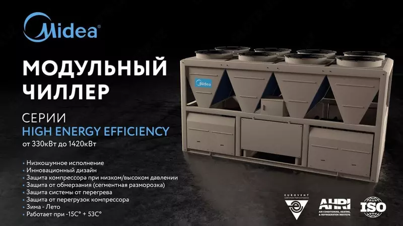 Чиллеры/Фанкойл Midea от 330 кВт