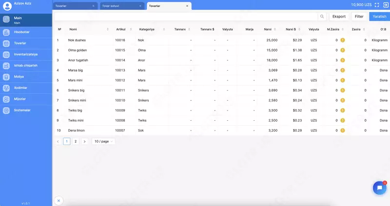 Магазин Дўконга касса техника программа ўрнатиш Chakana savdo