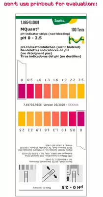 pH indikator MQuant (pH 0.0-2.5)