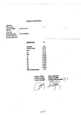 Гептагидрат сульфата цинка (ZnSO4*7H2O) - 19 000 сум / кг.