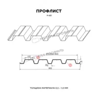  Профилированный лист Н-60x845-A (PURETAN-20-RR29-0 5) - 