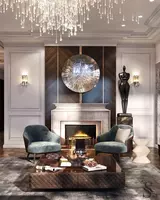 Отделка камина кварцевым камнем арт 17