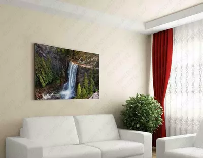 Фотокартина на холсте "Водопад", 84х60 см