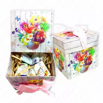 Изготовление конфет с пожеланиями "Коробка с горшочком"