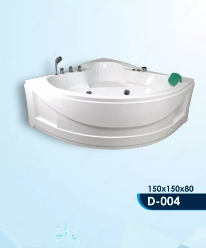 Угловая ванна с гидромассажем D-004 (150*150*80)