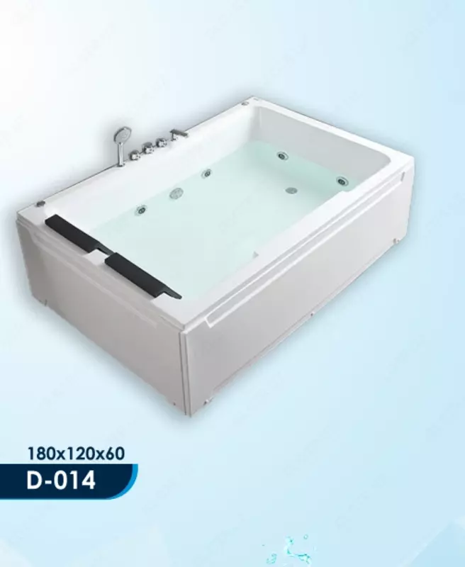 Гидромассажная ванна с дополнительными комплектующими D-014 (180*120*60)