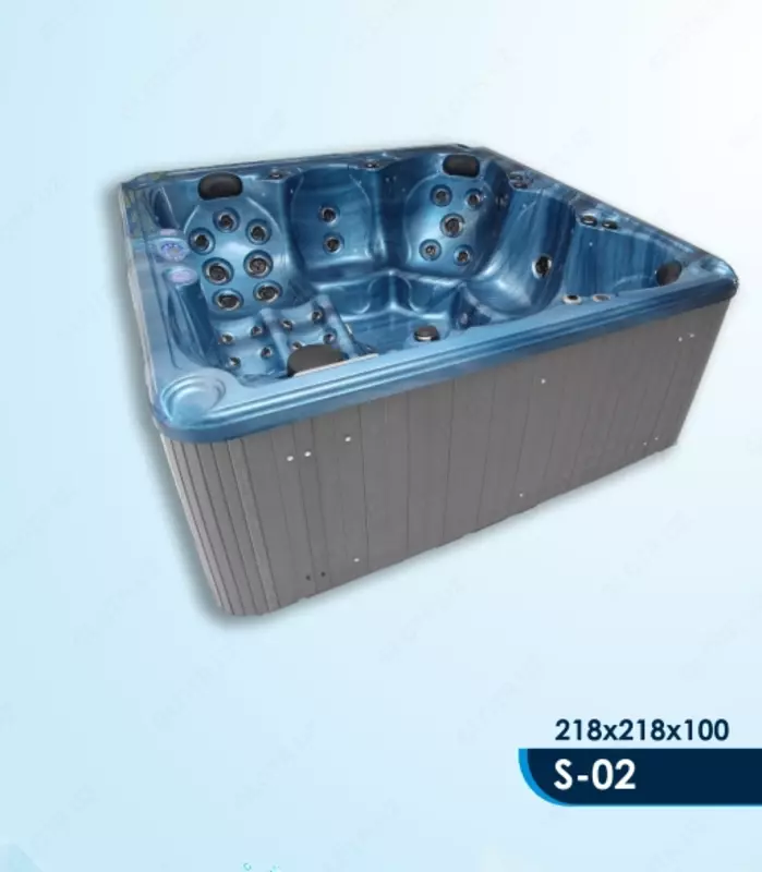 Гидромассажный SPA-бассейн с дополнительными комплектующими S-02 (230*230*100) - 69 386 734 сум