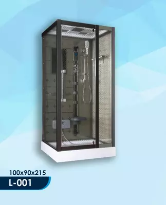 Душевая кабина L-001 (100*90*215) Душевая кабина L-001 (100*90*215)