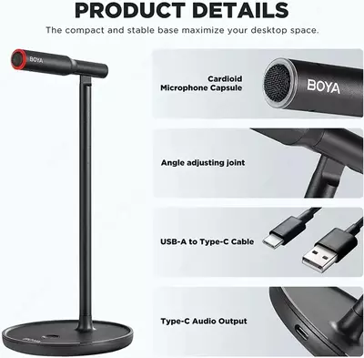 Настольный USB-микрофон BOYA BY-CM1