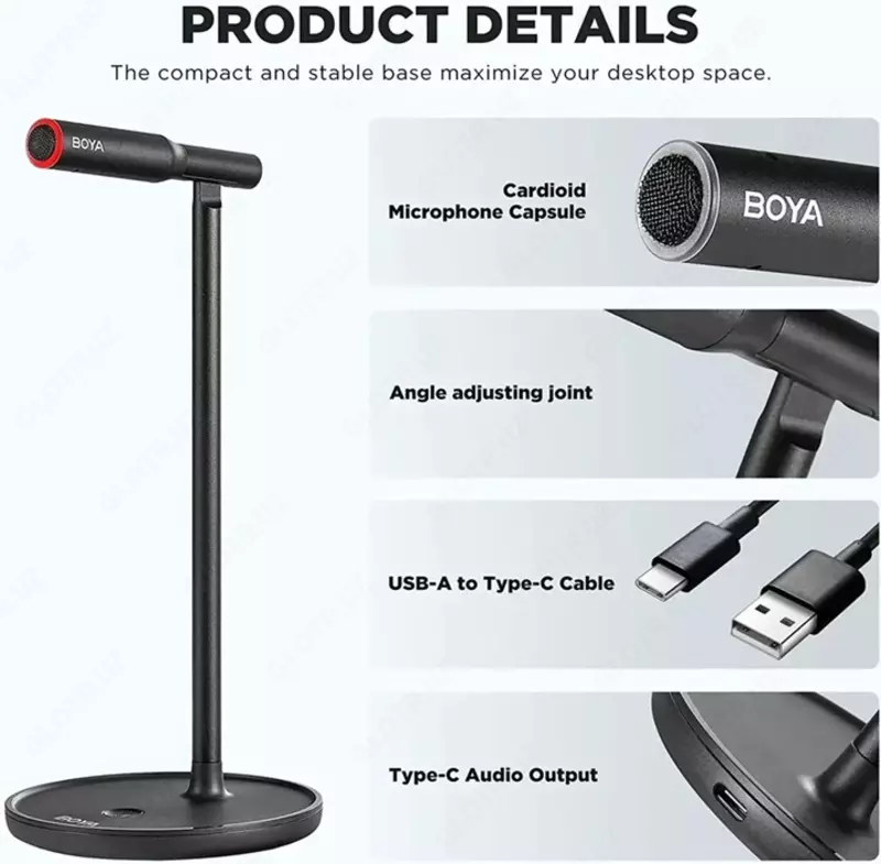 Boya by-CM1 ish stoli USB mikrofoni