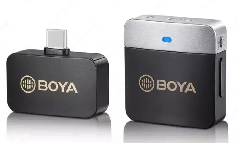 Type-C uchun professional Boya BY-m1v3 simsiz mikrofoni
