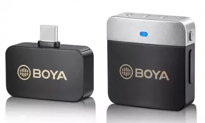 Type-C uchun professional Boya BY-m1v3 simsiz mikrofoni
