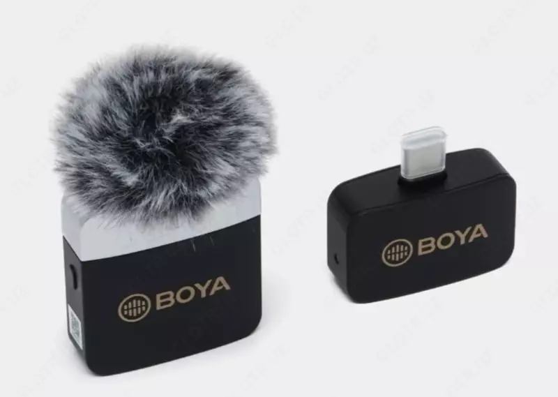 Type-C uchun professional Boya BY-m1v3 simsiz mikrofoni