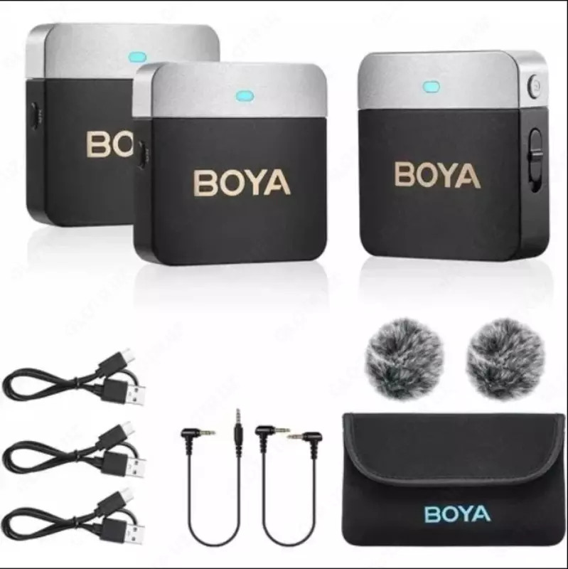 BOYA BY-m1v2 ikki kanalli simsiz mikrofon tizimi