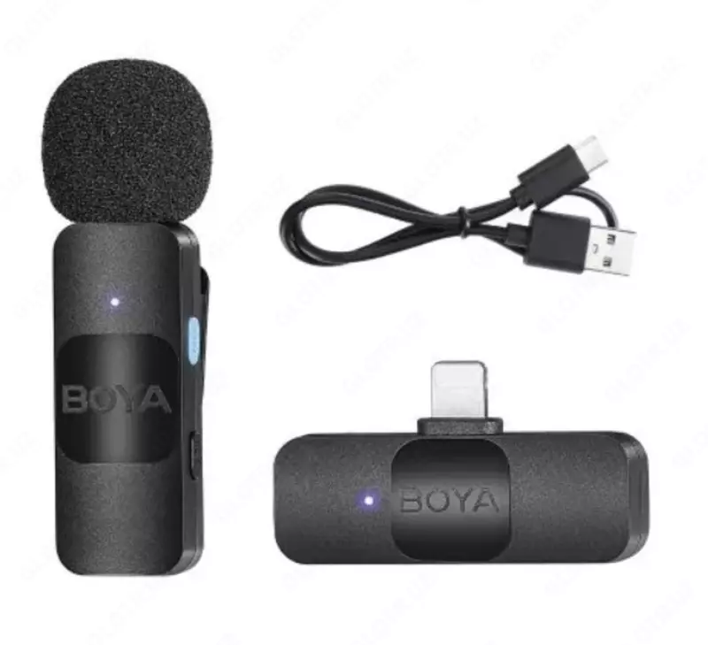 Apple iOS BOYA BY-V1 uchun mikrofon tizimi