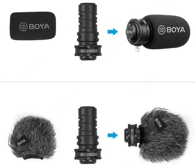 Стерео-конденсаторный микрофон BOYA BY DM200