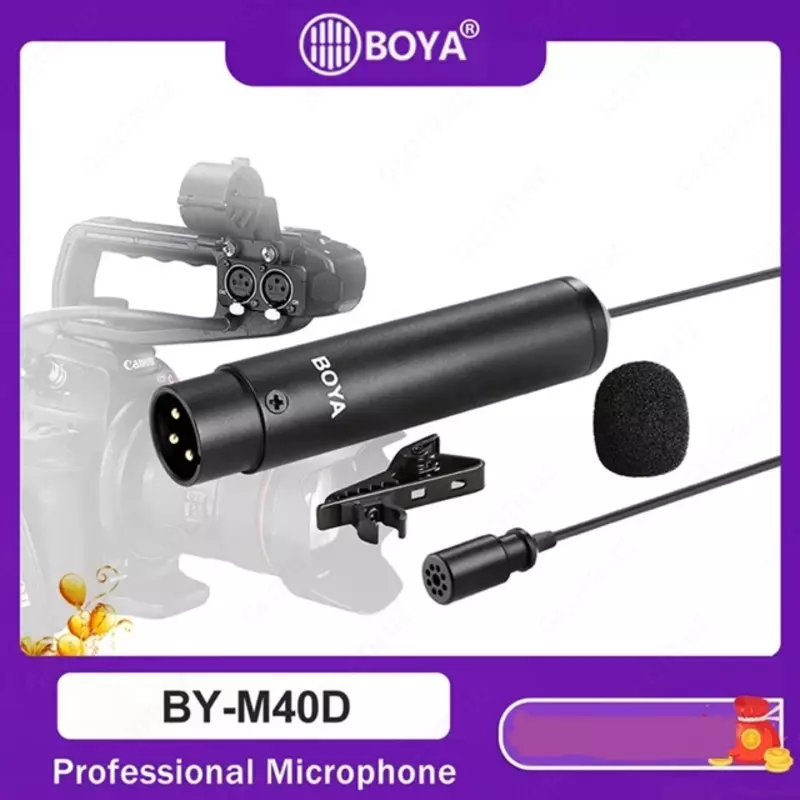 Professional boya by-m40d Lapel mikrofoni