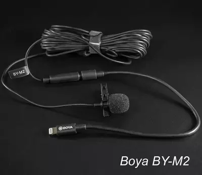 Boya by-m2 adapterli lapelli mikrofon