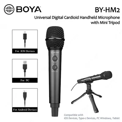 Boya BY-HM2 kardioid qo'l mikrofoni