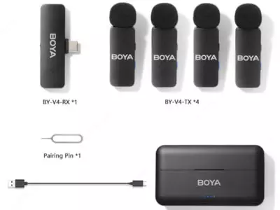 Беспроводная микрофонная система Boya BY-V4U