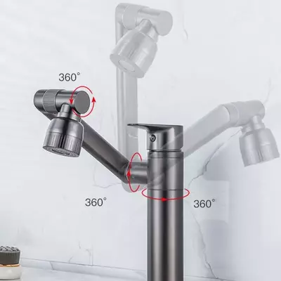 Поворотный смеситель для раковины (модель 5004)