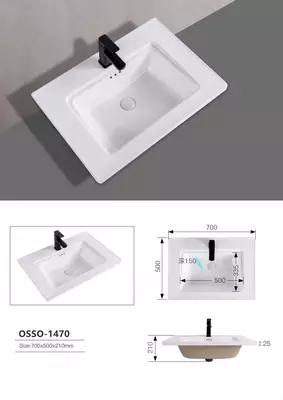 Lavabo OSSO-1470 (700x500x210 mm) - Narx so&#039;rov asosida