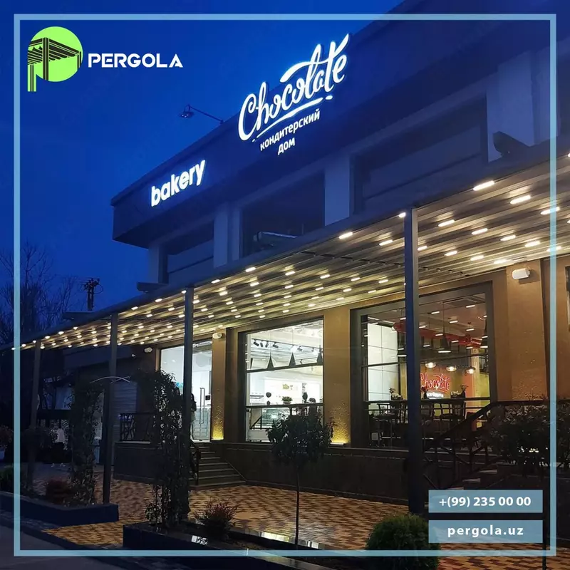 от 1 900 000 сум Раздвижные тентовые навесы «ПЕРГОЛА»