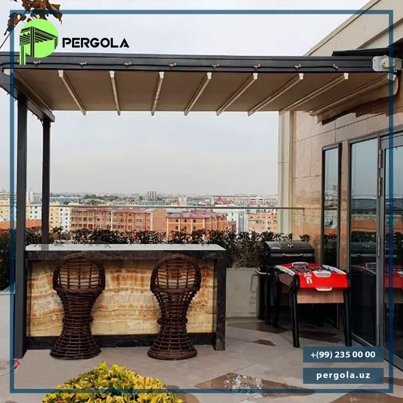 Раздвижные тентовые навесы «ПЕРГОЛА» Pergola.uz