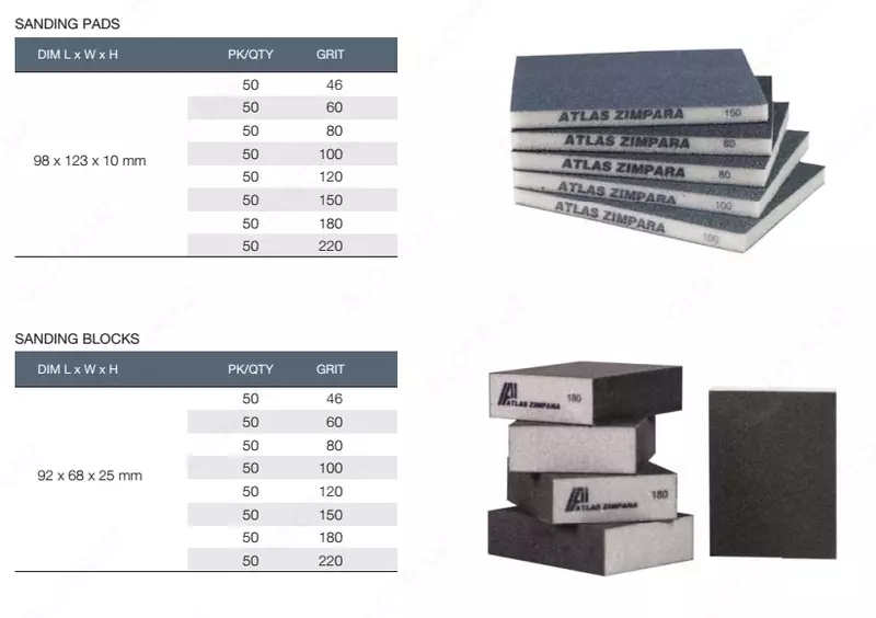  Абразивная-наждачная губка для шлифования ATLAS - 