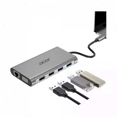  ACER ornatish stansiyasi 12in1 C tipi dongle (HP.DSCAB.009) Chakana savdo