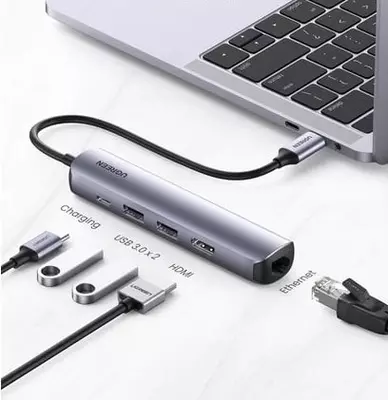   Ugreen oʻrnatish stansiyasi 5 ta 1 USB-C (10919)