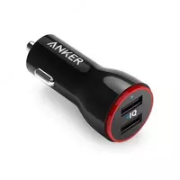  Anker 24 Vt devor zaryadlovchi 2 portli EU qora (p/n A2021L11) - 