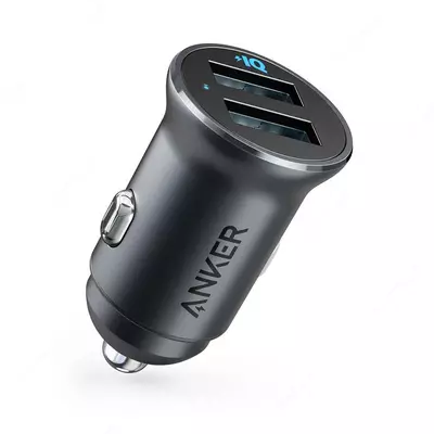 Автомобильное зарядное устройство Anker PowerDrive 2 Alloy Black(p/n A2727H12)