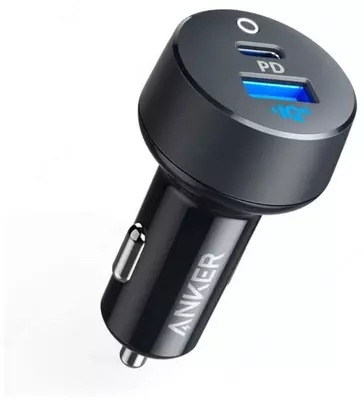 Автомобильное зарядное устройство Anker PowerDrive PD+ 2 Black+Gray(p/n A2732HF1)