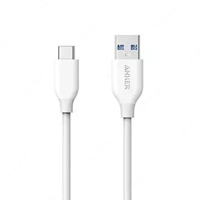  USB кабель Anker PowerLine USB-A to Micro USB (3ft) White(p/n A8132H21) - 