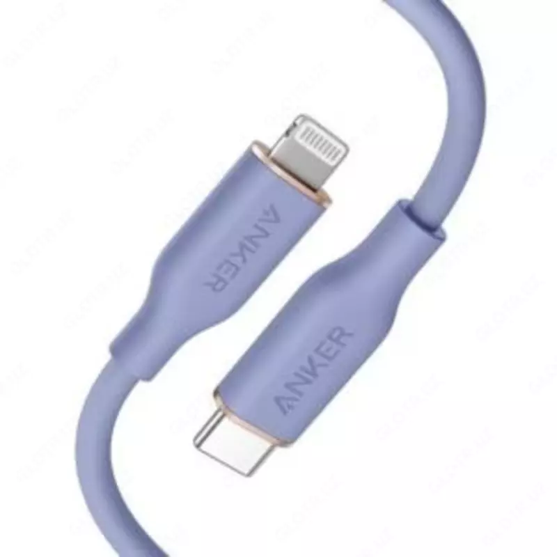 USB кабель Anker PowerLine III Flow USB-C with Lightning Connector 3ft Purple(p/n A8662HQ1)
