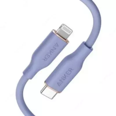  USB кабель Anker PowerLine III Flow USB-C with Lightning Connector 3ft Purple(p/n A8662HQ1) - 