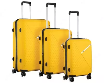  Набор чемоданов 2E  SIGMA EXP  (L+M+S) 3 в 1  4 колеса  желтый  Large - 