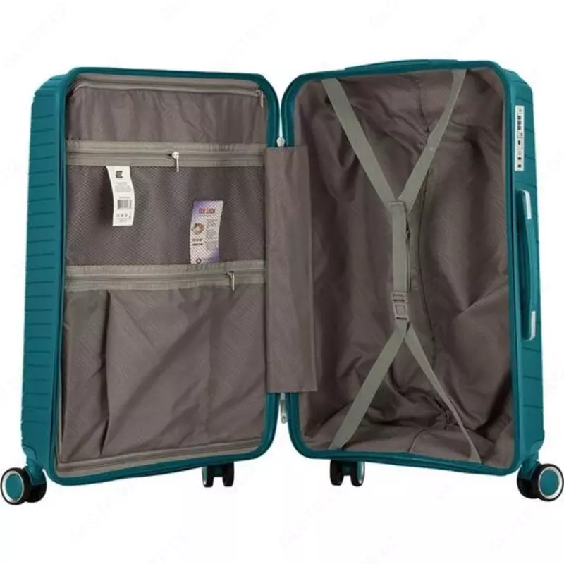   Набор чемоданов 2E  SIGMA (L+M+S) 3 в 1  4 колеса  аквамарин  Large