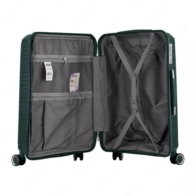   Набор чемоданов 2E  SIGMA (L+M+S) 3 в 1  4 колеса  изумрудный  Small