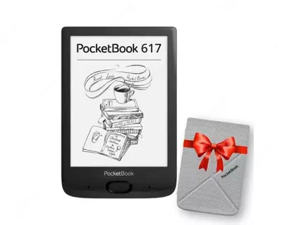 Электронная книга PocketBook 617  Ink Black (open box) (чехол в подарок)